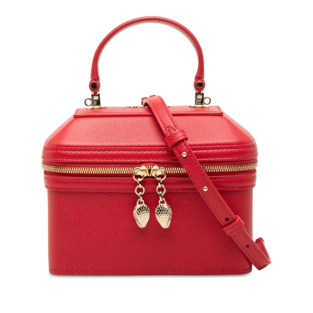 Pre-Loved Bvlgari Leather Serpenti Forever Vanity Bag